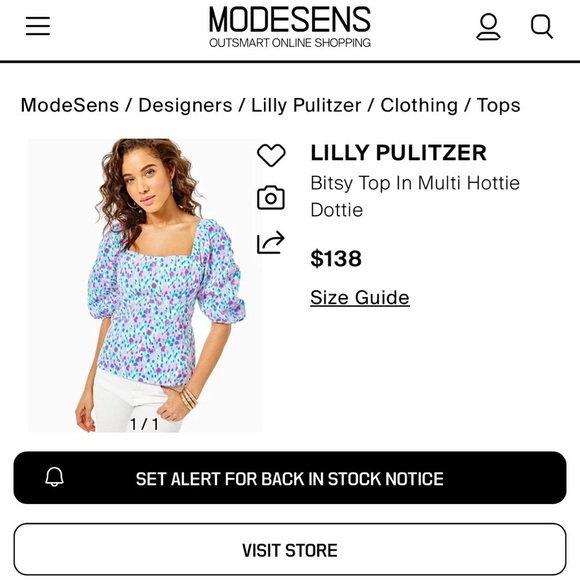 Lilly Pulitzer Set NEW Hottie Dottie Suzie Skirt Bitsy Top Puff Sleeve two piece - Picture 4 of 16